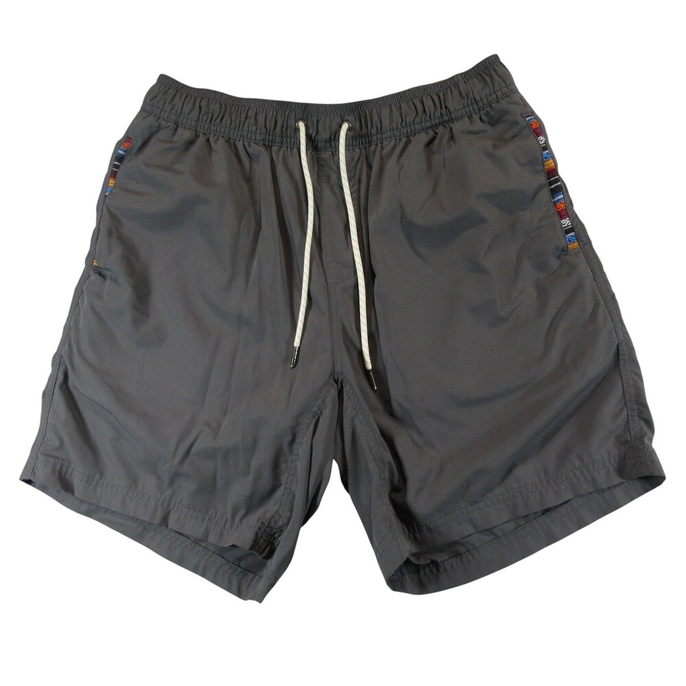 Wowie Mens Nomad Athletic Shorts M x 7 Gray Stretch Nylon Drawstring Elastic